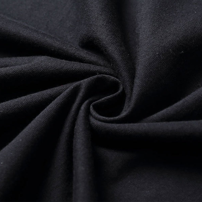 Close-up of black fabric with folds