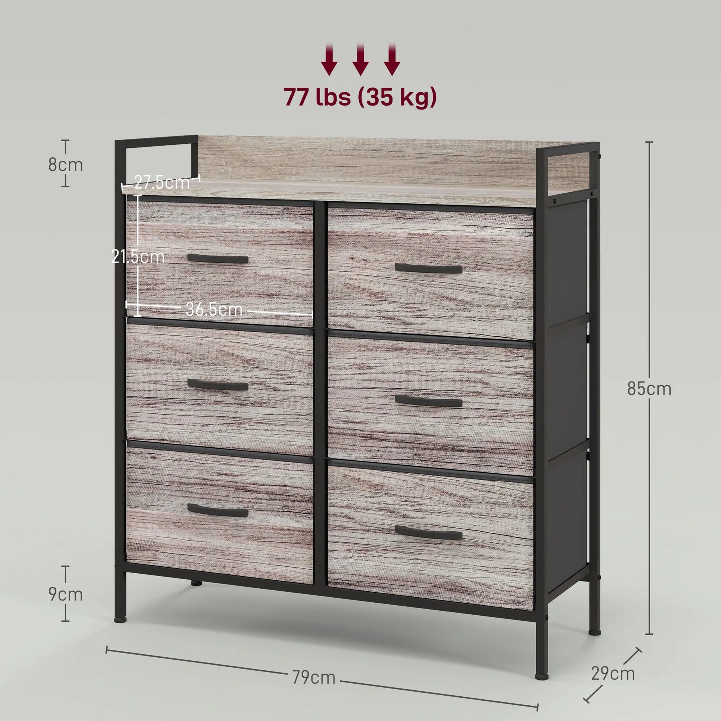 6 Drawer Chest of Drawers