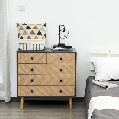 Chest of Drawers with Metal Handles