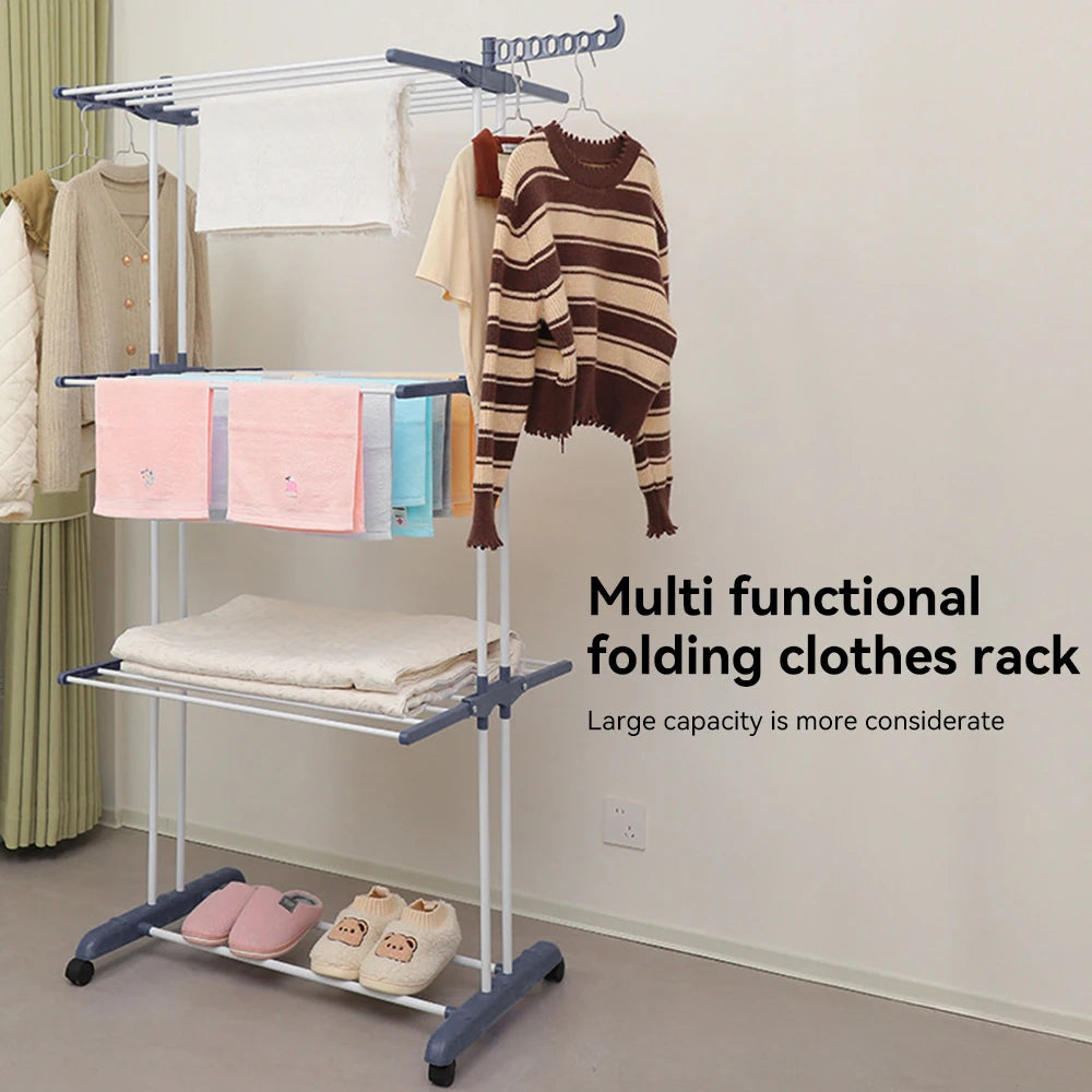 Clothes Drying Rack with Wheels