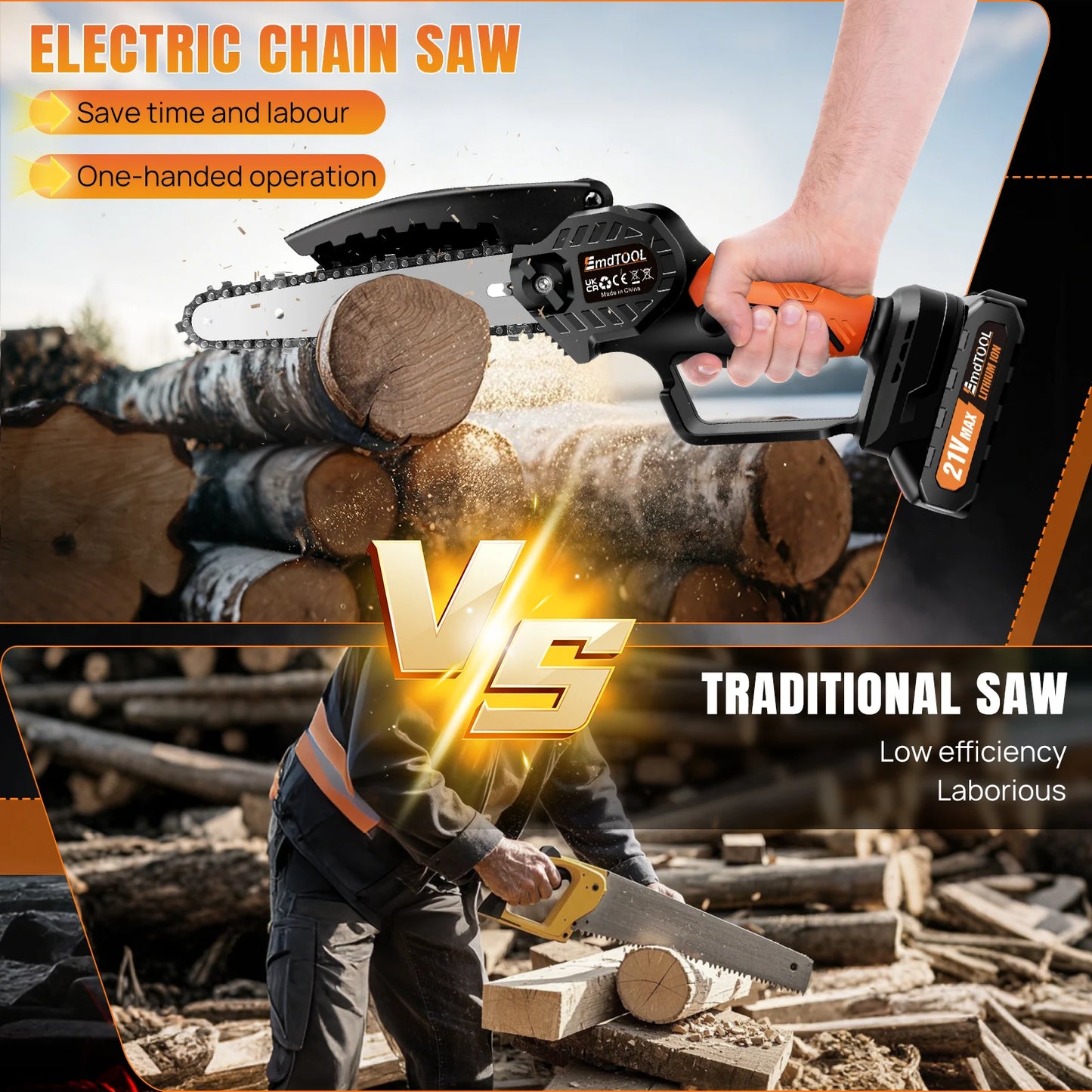 Cordless Electric Mini Chainsaw