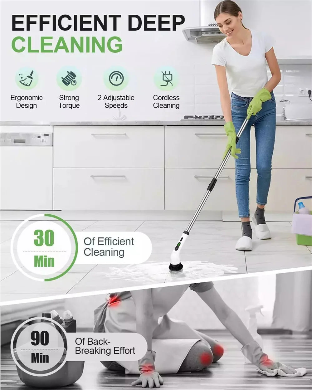 Cordless Electric Power Scrubber