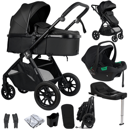 For Your Little One Cruise 3 In 1 Travel System Car Seat ISOFIX Base - Black