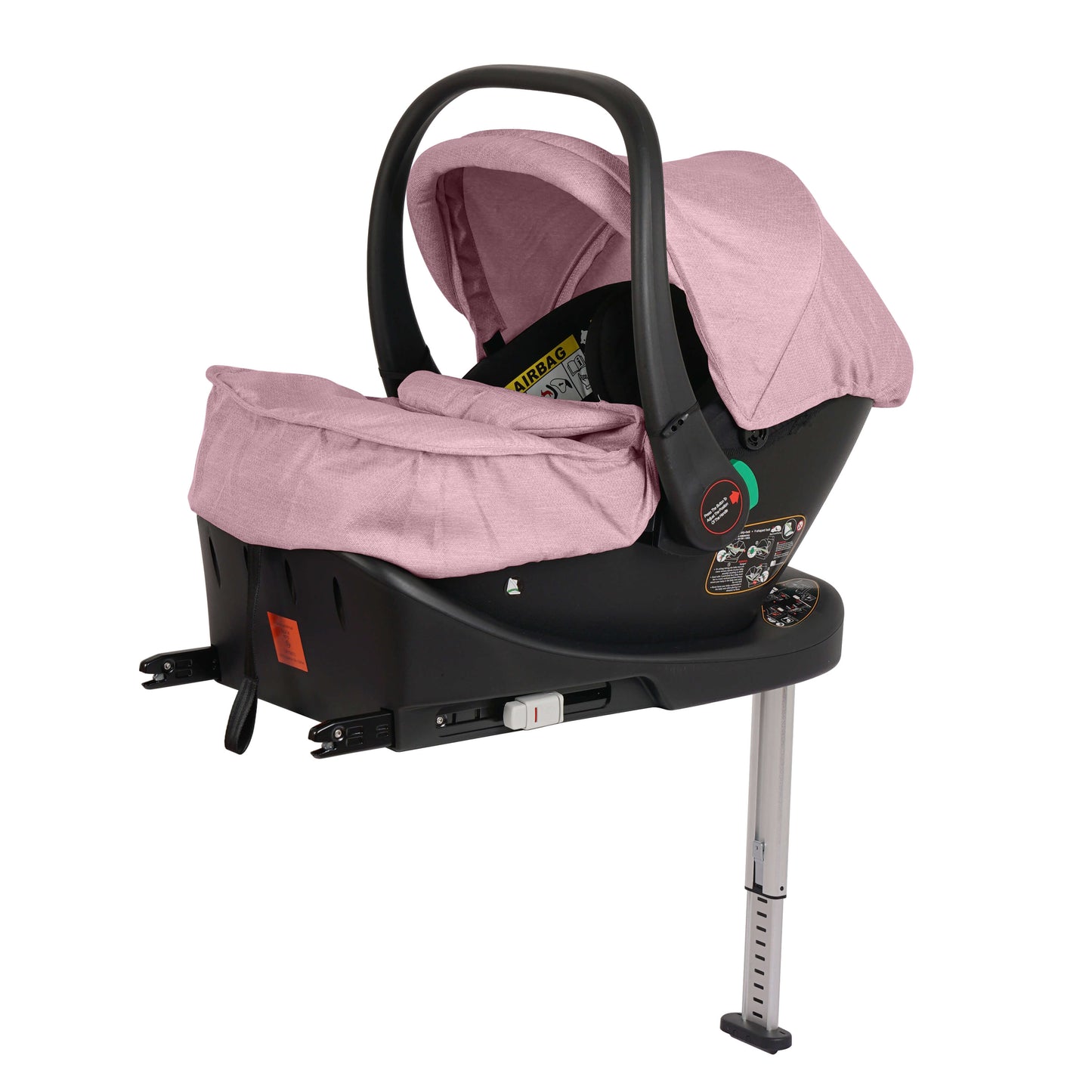 For Your Little One Cruise 3 In 1 Travel System Car Seat ISOFIX Base Blush Rose