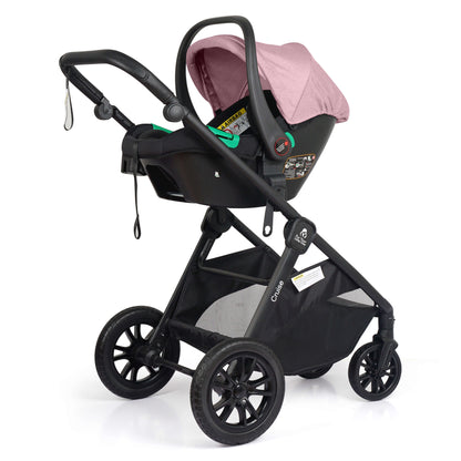 For Your Little One Cruise 3 In 1 Travel System Car Seat ISOFIX Base Blush Rose