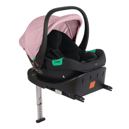 For Your Little One Cruise 3 In 1 Travel System Car Seat ISOFIX Base Blush Rose