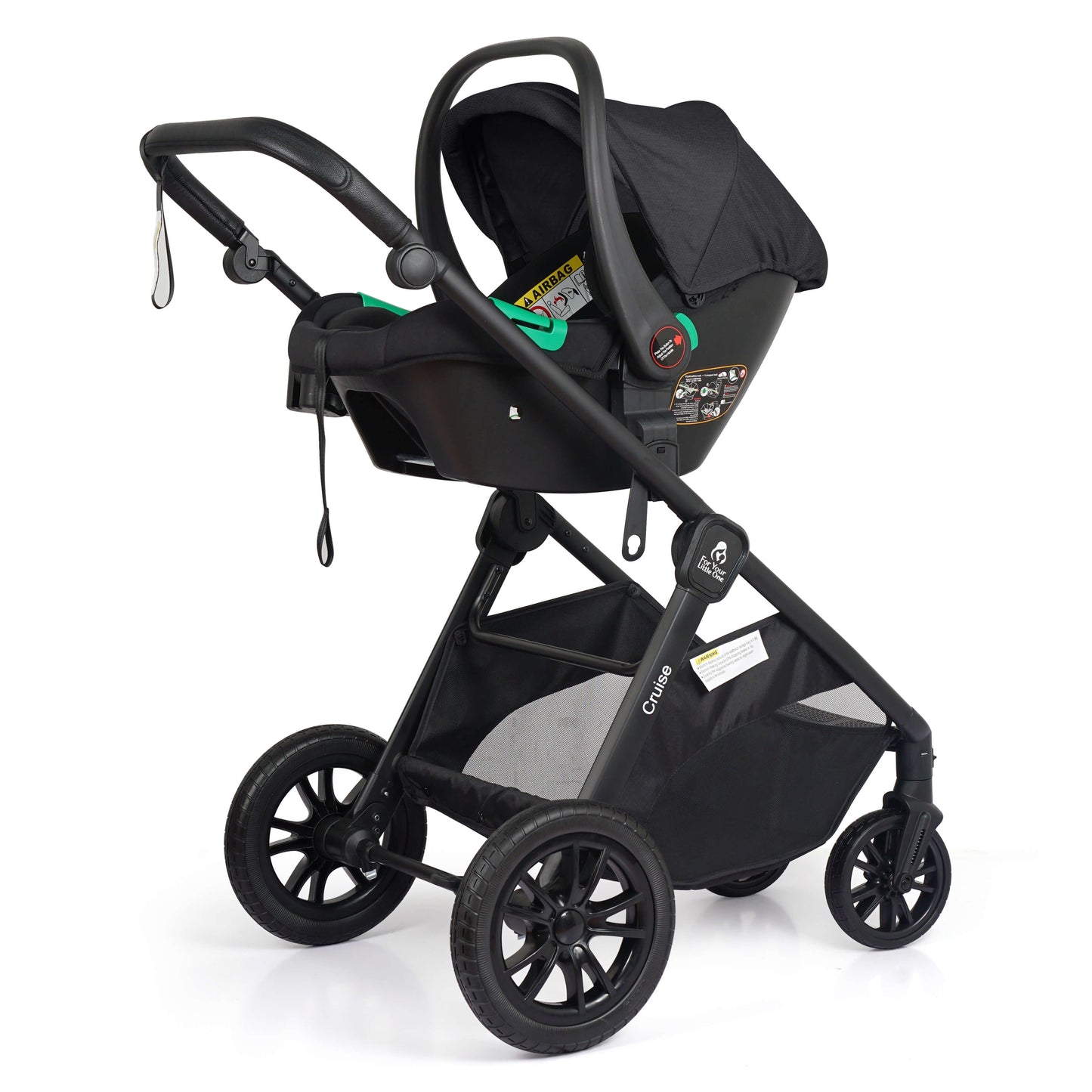 For Your Little One Cruise 3 In 1 Travel System Car Seat ISOFIX Base - Black