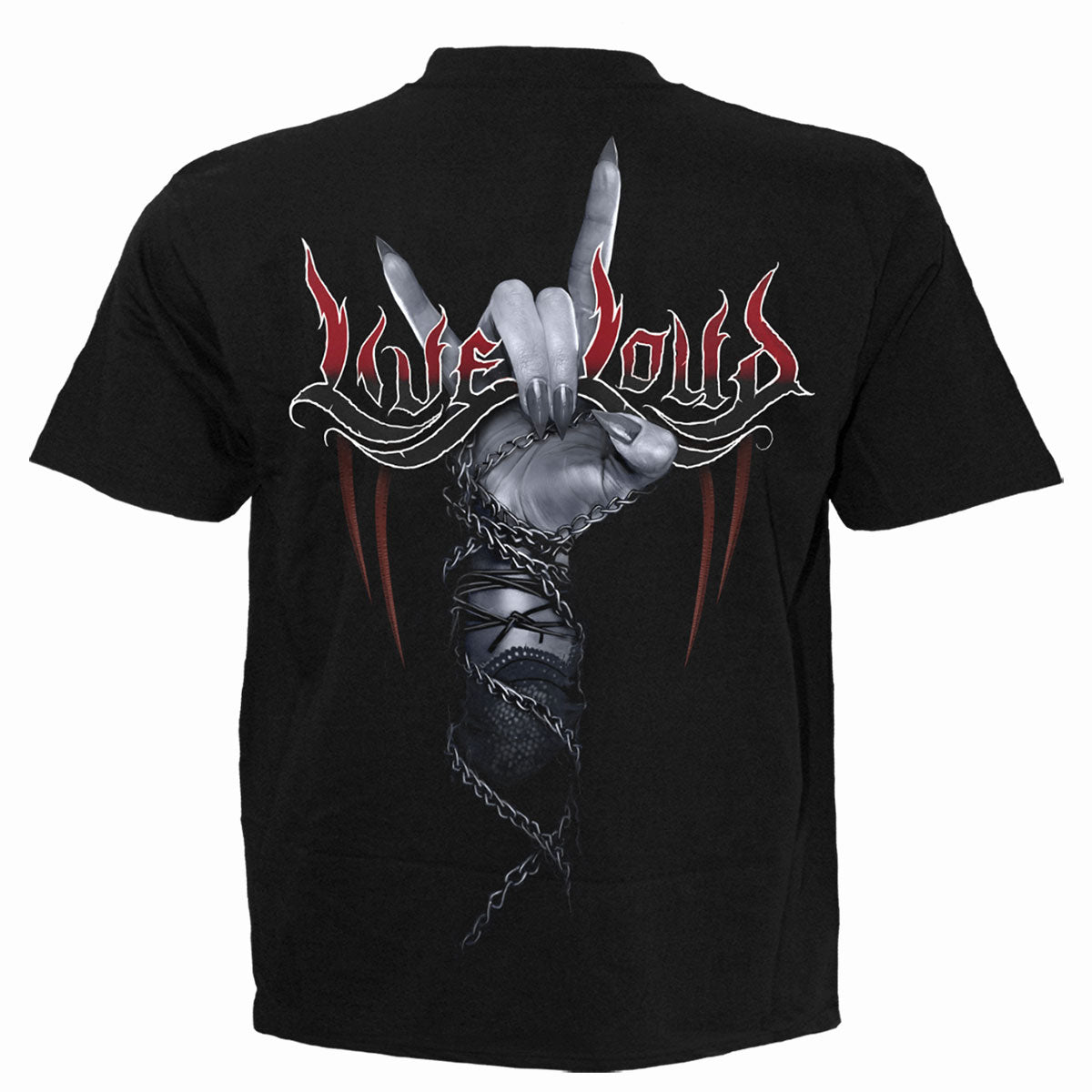 Rock Loud T-Shirt Black Rock Music Graphic 100% Cotton Tee Angel Devil Shirt