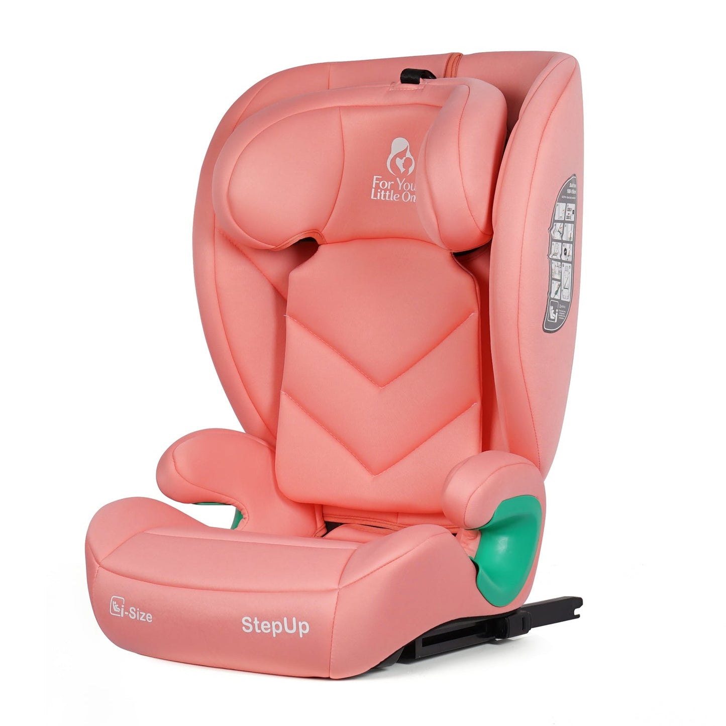 For Your Little One Stepup I-Size Isofix 2/3 Car Seat Booster Rose 4-12 Years