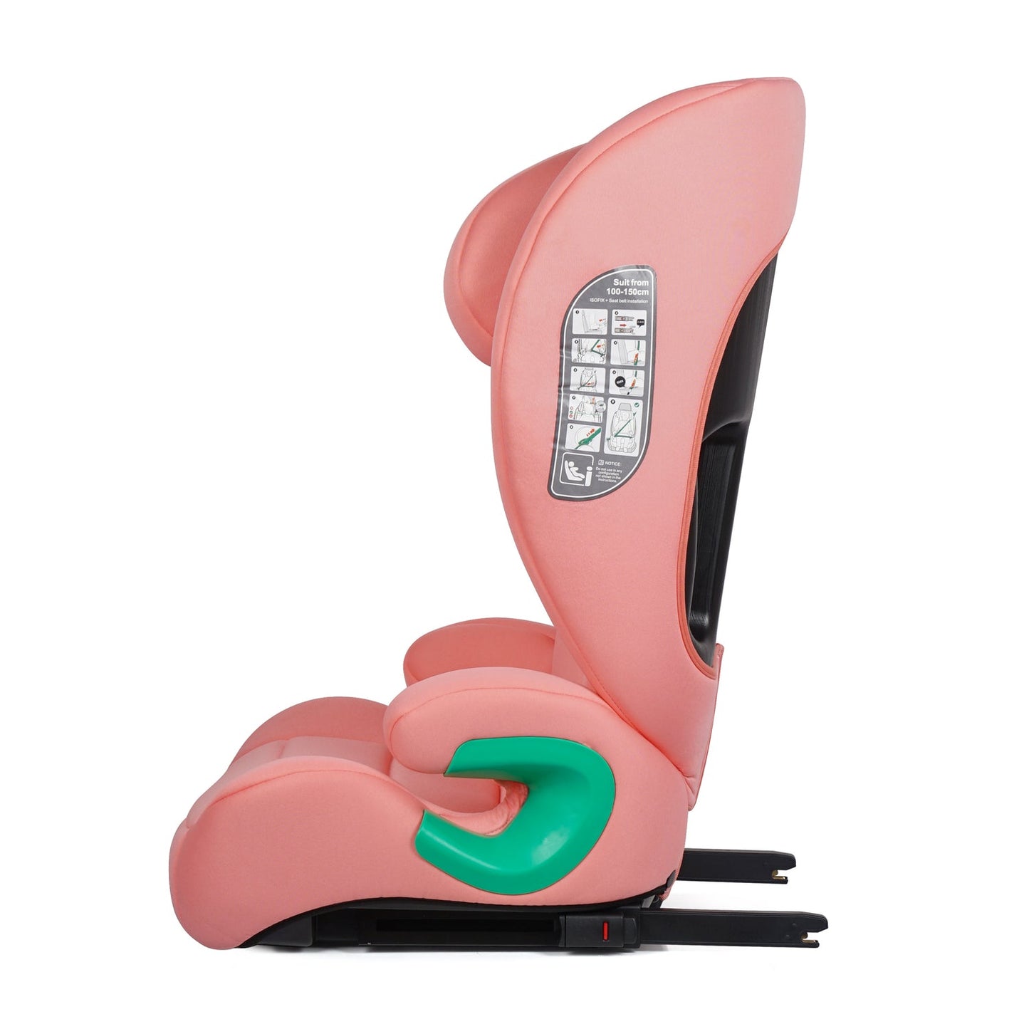 For Your Little One Stepup I-Size Isofix 2/3 Car Seat Booster Rose 4-12 Years