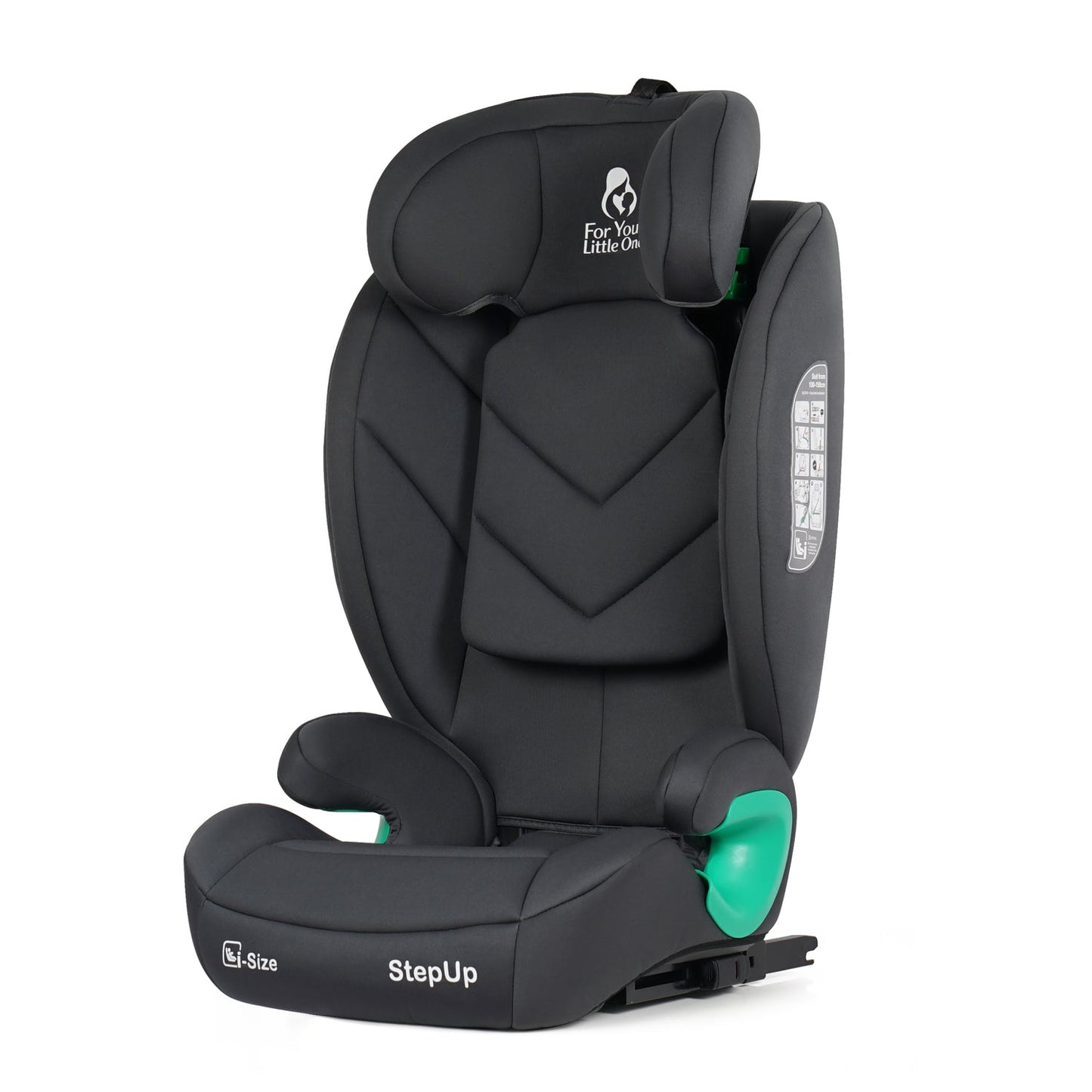 For Your Little One Stepup I-Size Isofix 2/3 Car Seat Booster Slate 4-12 Years