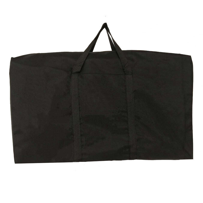 Black carrying bag with handles on a white background