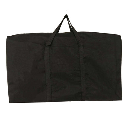 Black carrying bag with handles on a white background