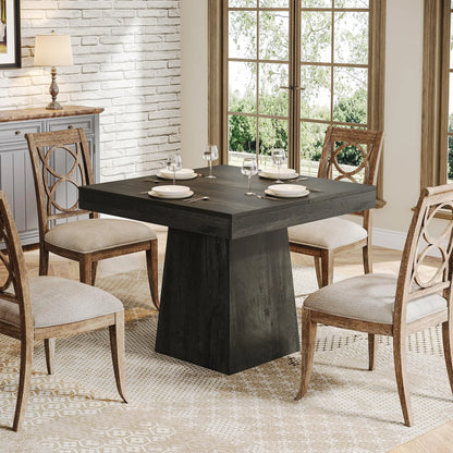 Dark Wood Farmhouse Dining Table