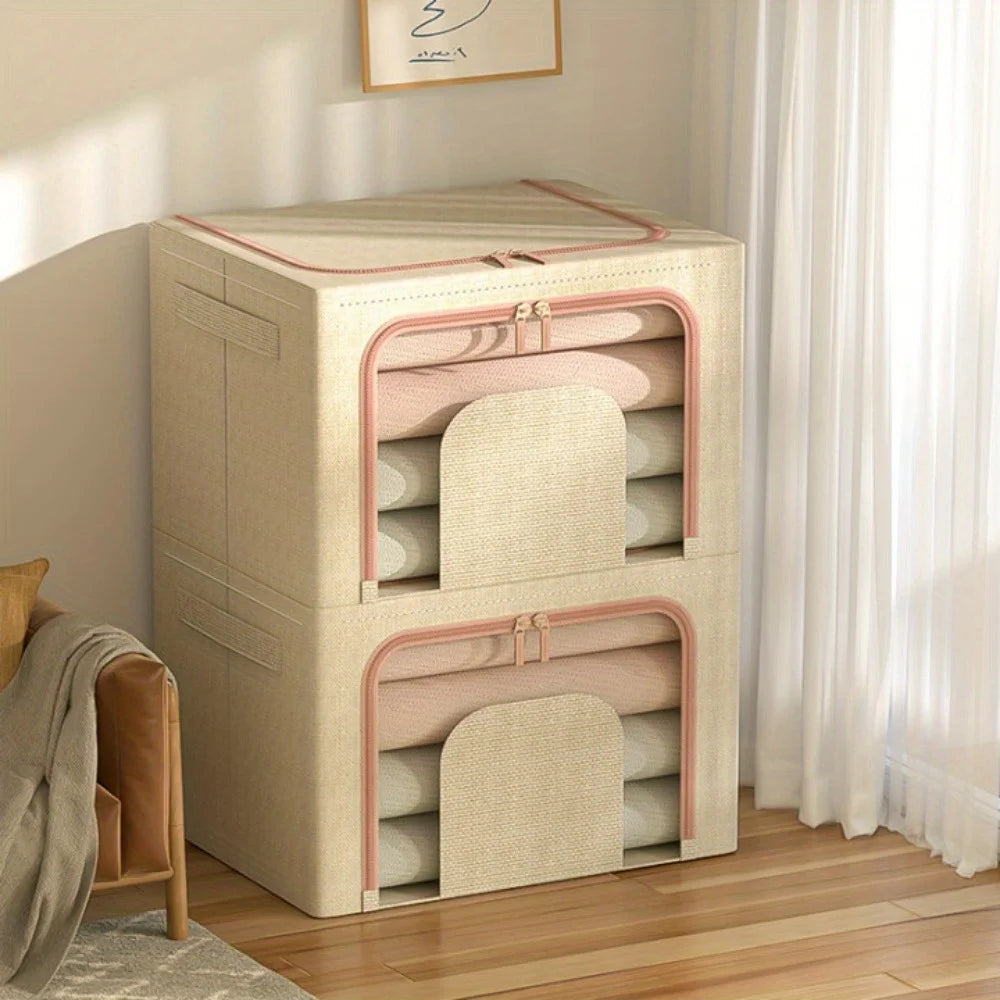 Beige Folding Storage Box