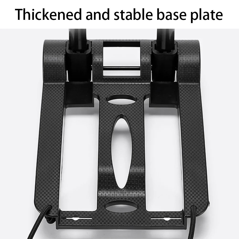 Black thickened and stable base plate on a white background