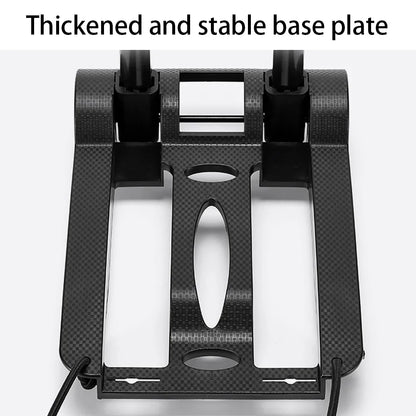 Black thickened and stable base plate on a white background