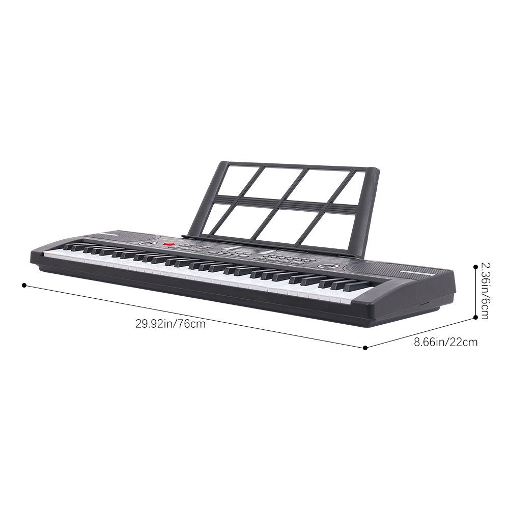 Full Size Black Electronic Keyboard