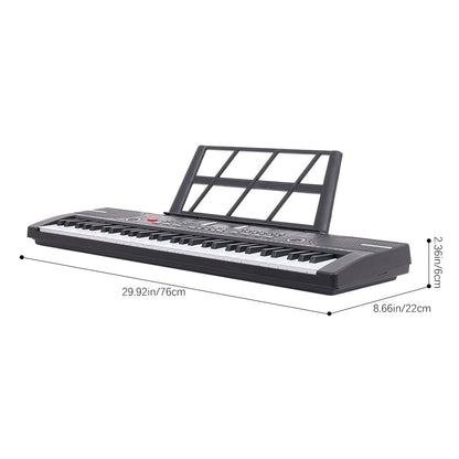 Full Size Black Electronic Keyboard