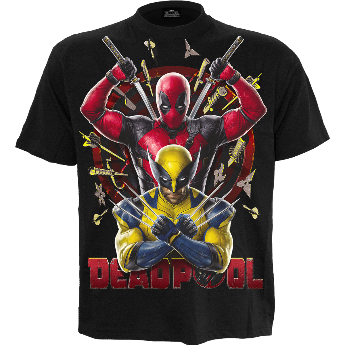 Deadpool & Wolverine Bullseye T-Shirt Black Official Licensed Marvel Cotton Tee