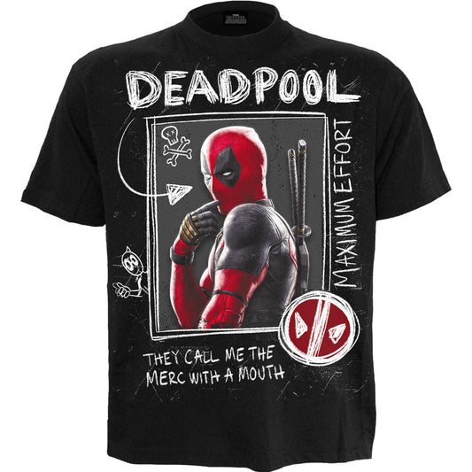 Deadpool & Wolverine Sketches T-Shirt Black Official Licensed Marvel Cotton Tee