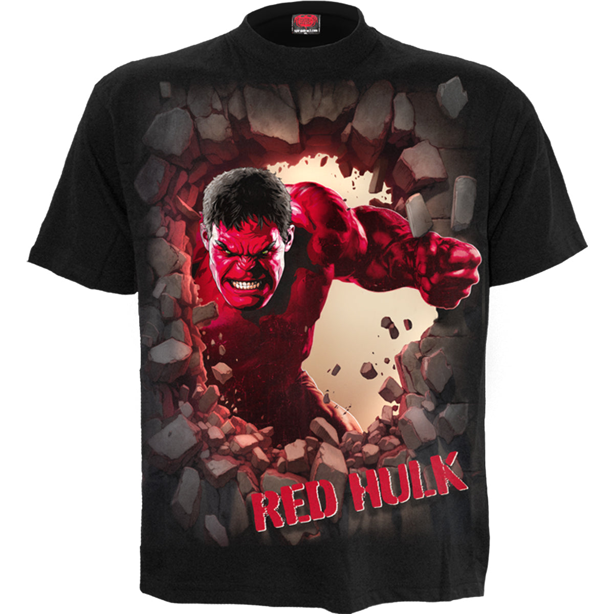 Captain America Red Hulk Print T-Shirt Black Official Marvel Brave New World Tee