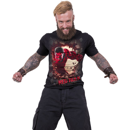 Captain America Red Hulk Print T-Shirt Black Official Marvel Brave New World Tee