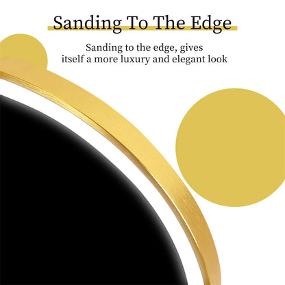 Gold bracelet with sanding to the edge technique on a white background