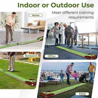 Mini golf setup for indoor, home, backyard, office, and party use.