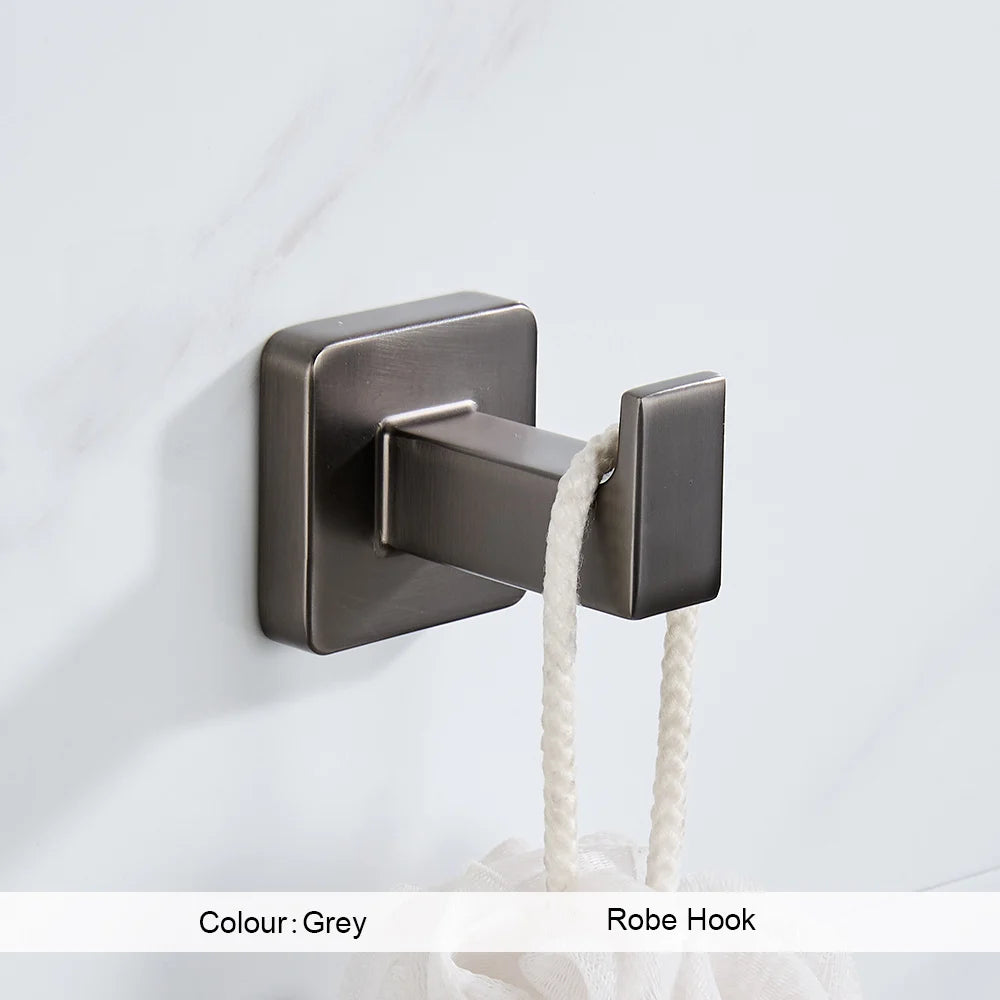 Grey Bathroom Robe Hook