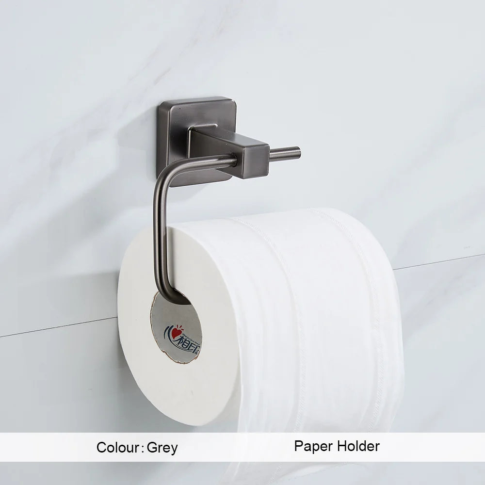 Grey Bathroom Toilet Roll Holder