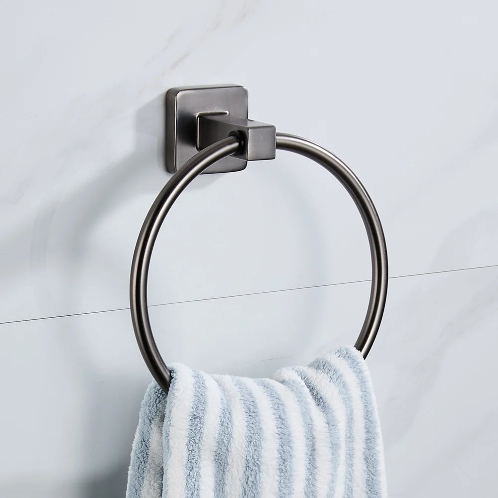 Grey Bathroom Towel Ring