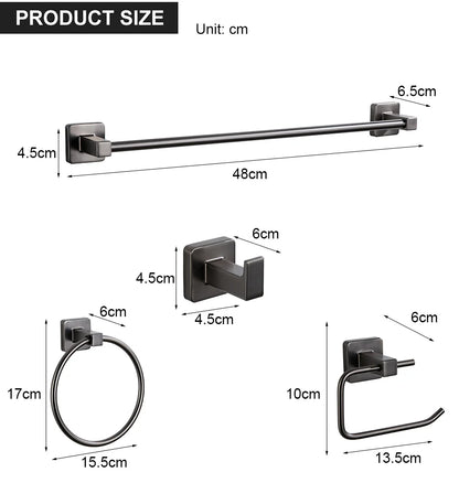 Grey Bathroom Accessories Set Dimensions