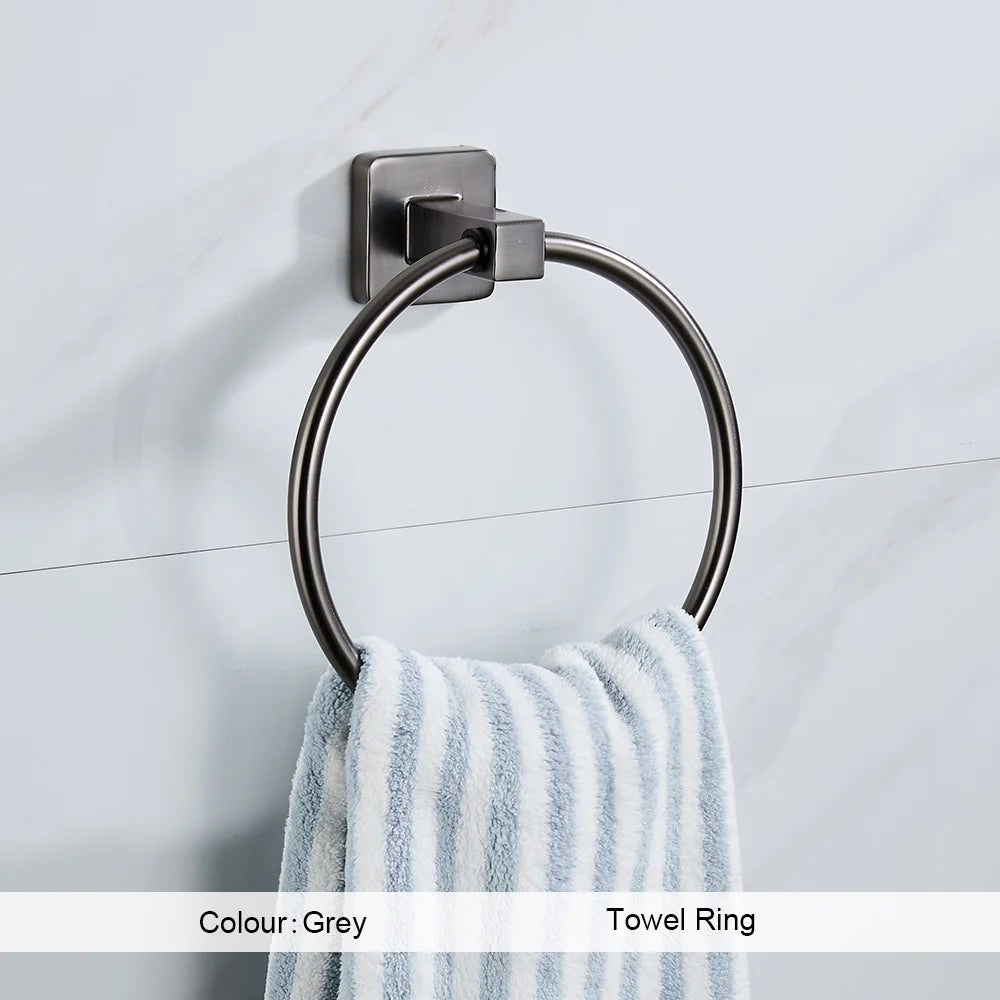 Grey Bathroom Towel Ring