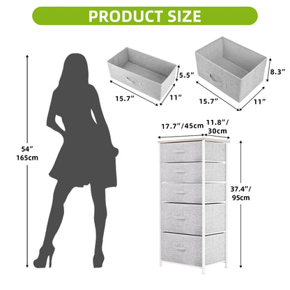 Dimensions of a storage tower with bins and a silhouette of a person for scale.