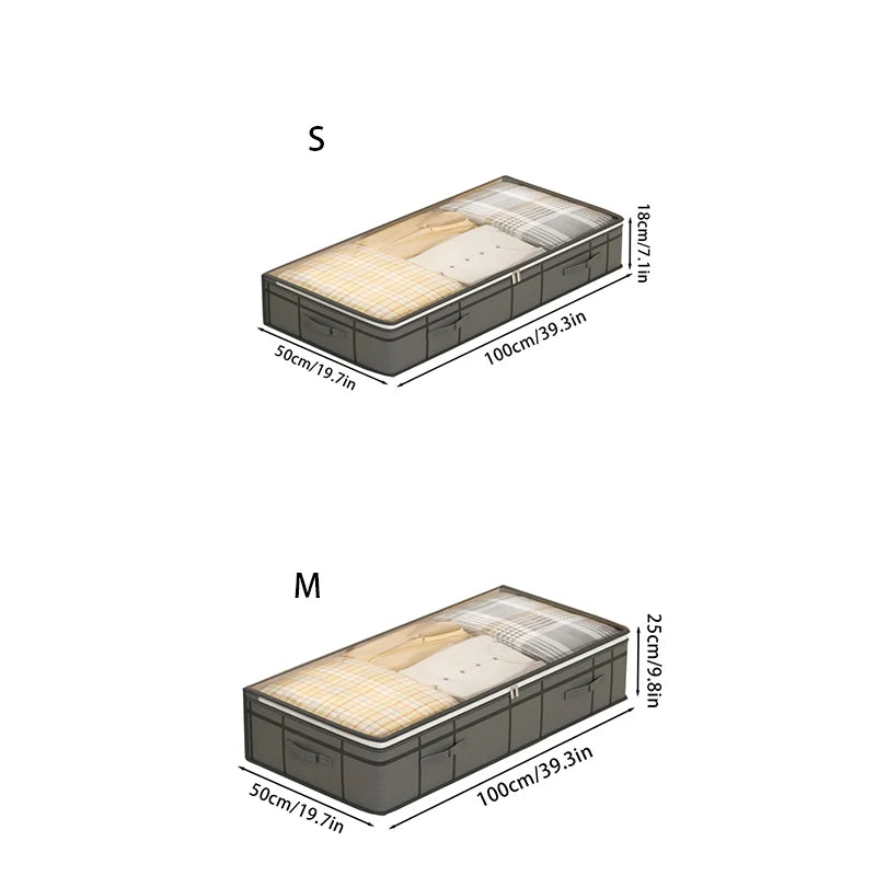 Dimensions of two mattress sizes labeled 'S' and 'M' on a white background.