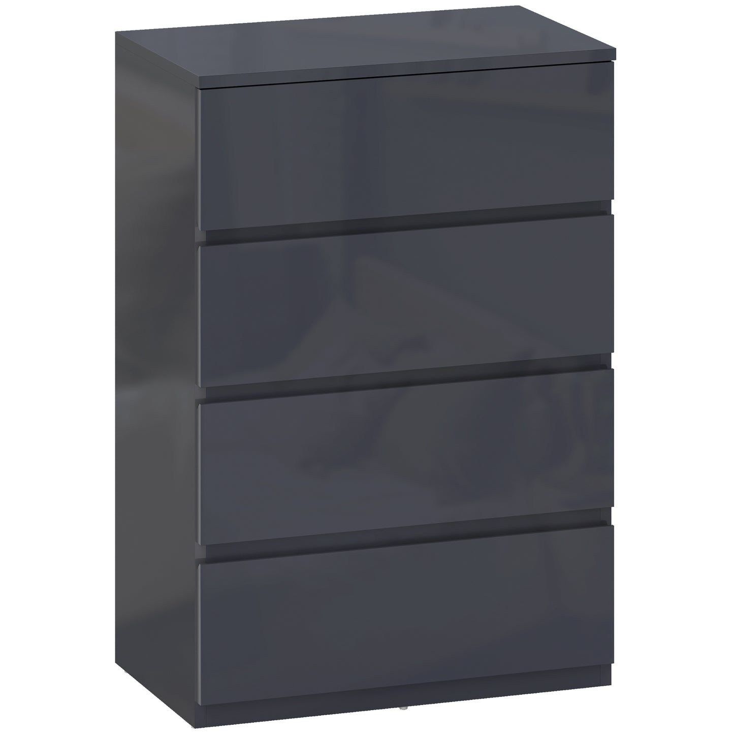 High Gloss Chest of Drawers Grey