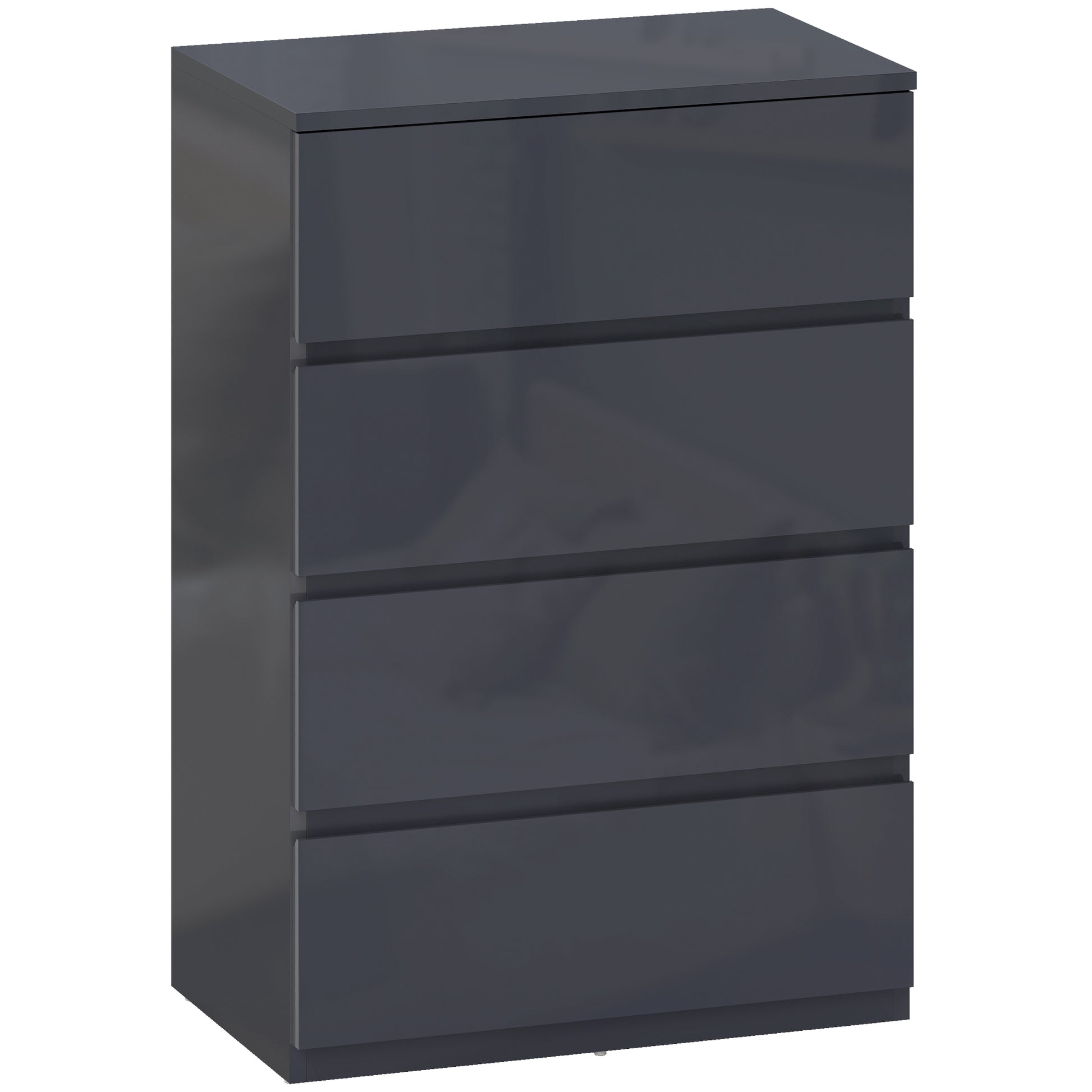 High Gloss Chest of Drawers Grey
