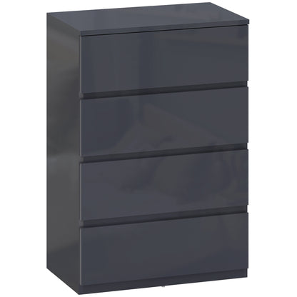 High Gloss Chest of Drawers Grey