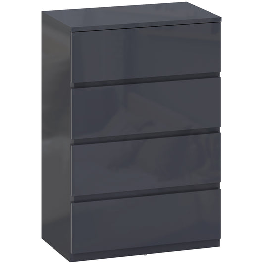 High Gloss Chest of Drawers Grey