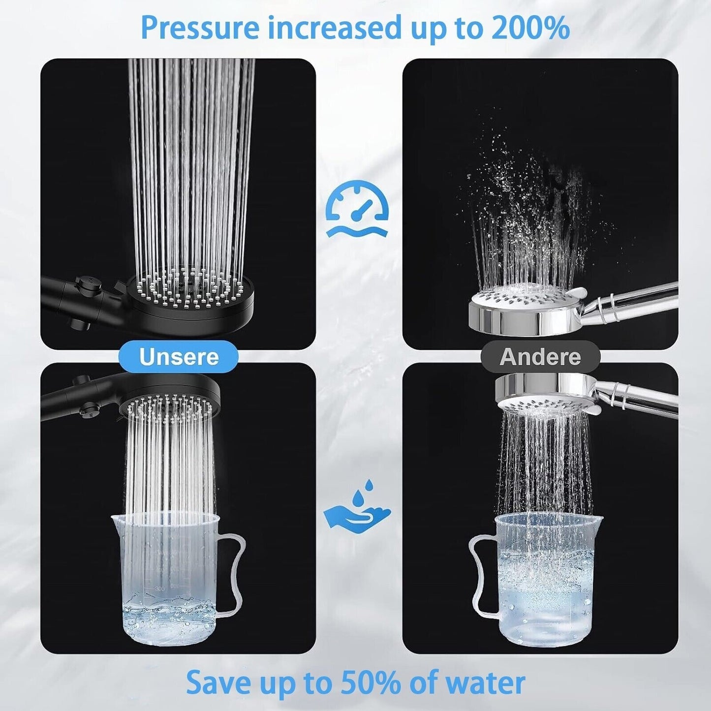 High Pressure Shower Head Chrome