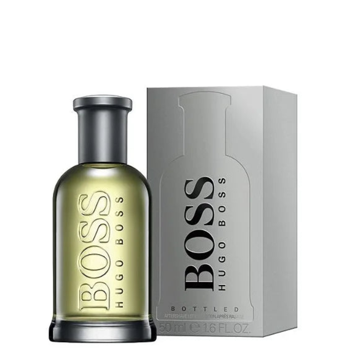 BOSS Hugo Boss perfume bottle and packaging on a white background