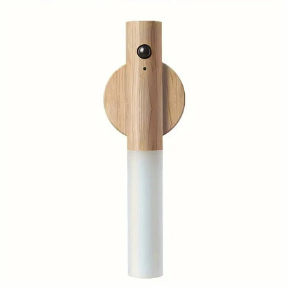 Wooden Night Light on a White Background