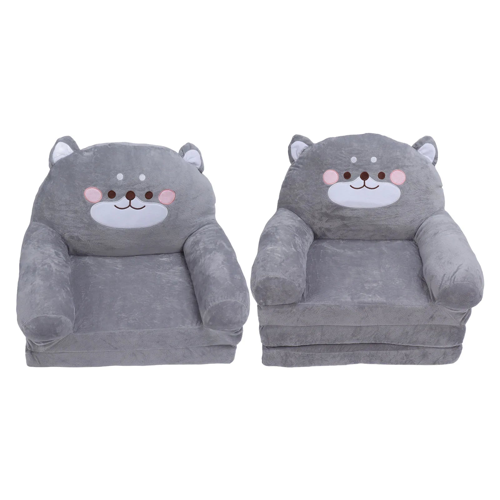 Kids Sofa Cartoon Dog Grey