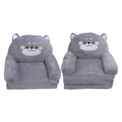 Kids Sofa Cartoon Dog Grey