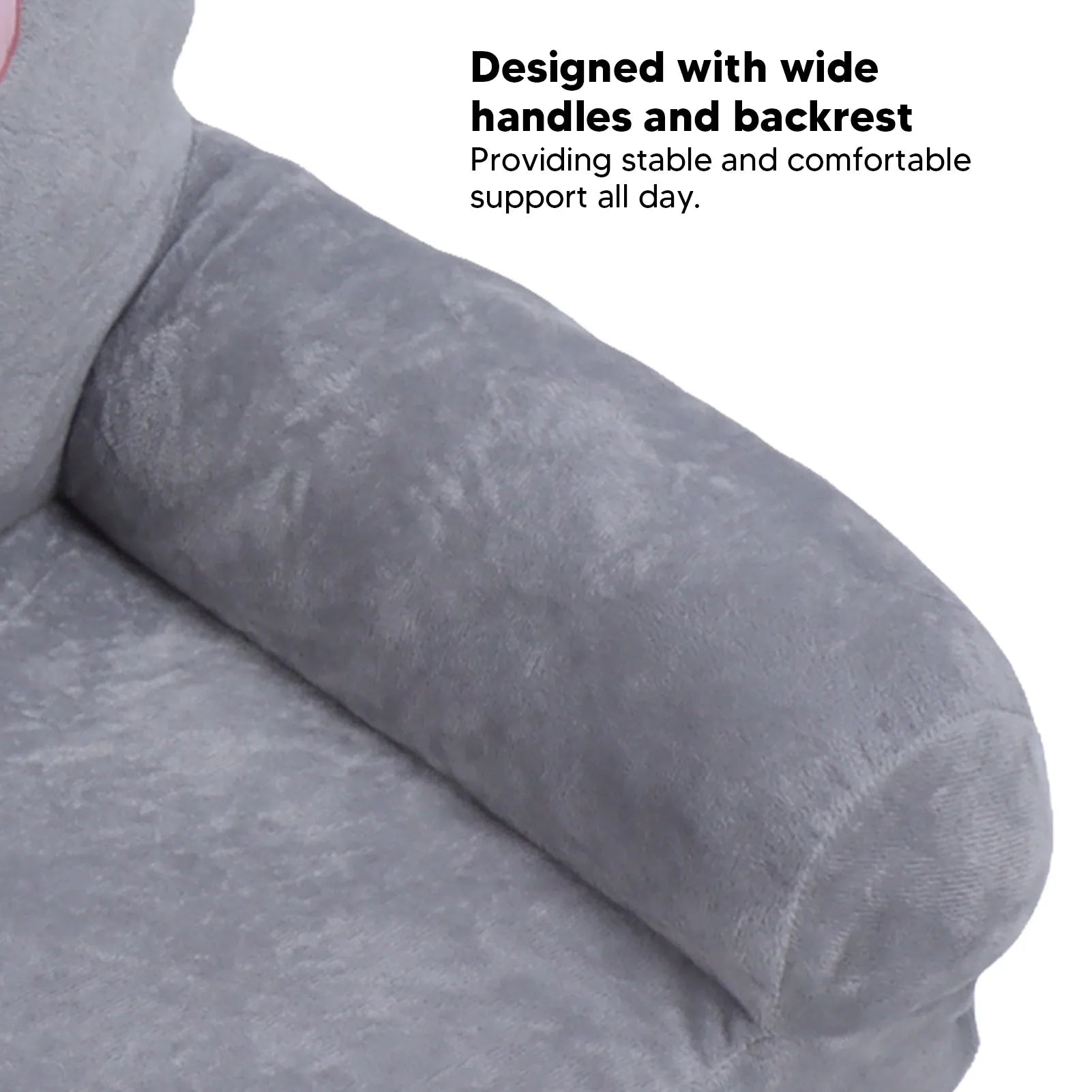 Kids Sofa Cartoon Dog Grey