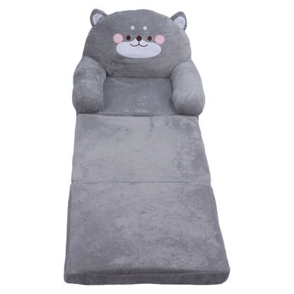 Kids Sofa Cartoon Dog Grey