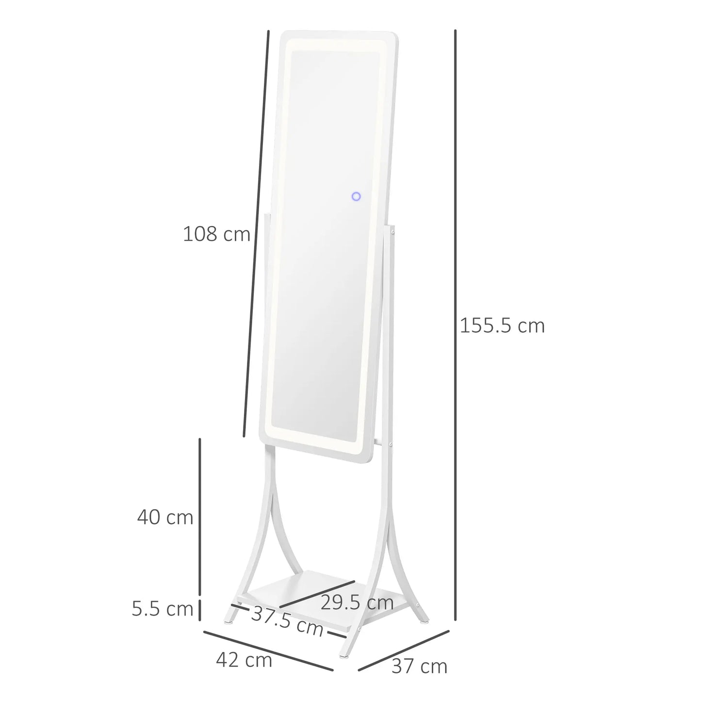 LED Light Full Length Mirror