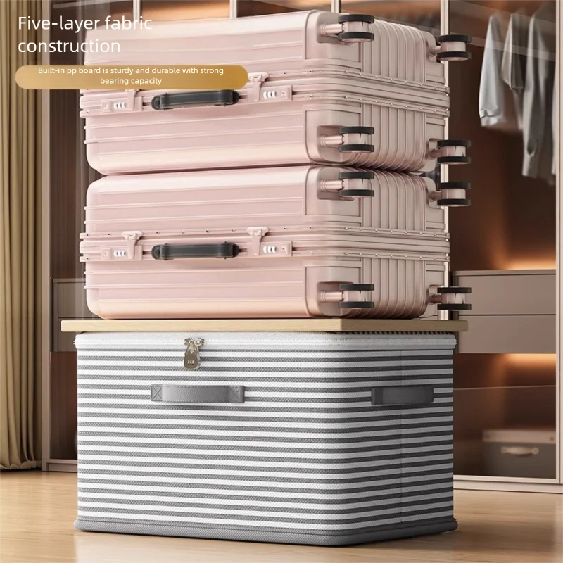 Lockable Storage Box Grey and White