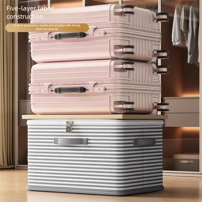 Lockable Storage Box Grey and White